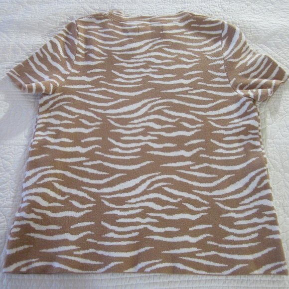 Anthropologie Sweater XS Evanna Zebra Animal Print - Picture 4 of 5